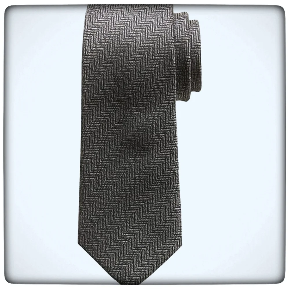 Bananna Republic Silver Chevron Men's Tie-OS